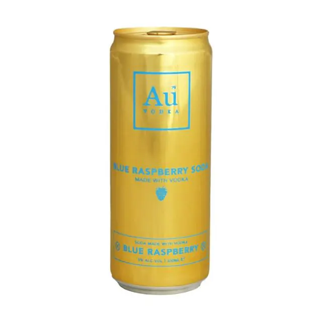 Au Vodka Blue Raspberry Soda 5° 12 x 33cl Sleek Cans | Drink Saint Martin à Seraing
