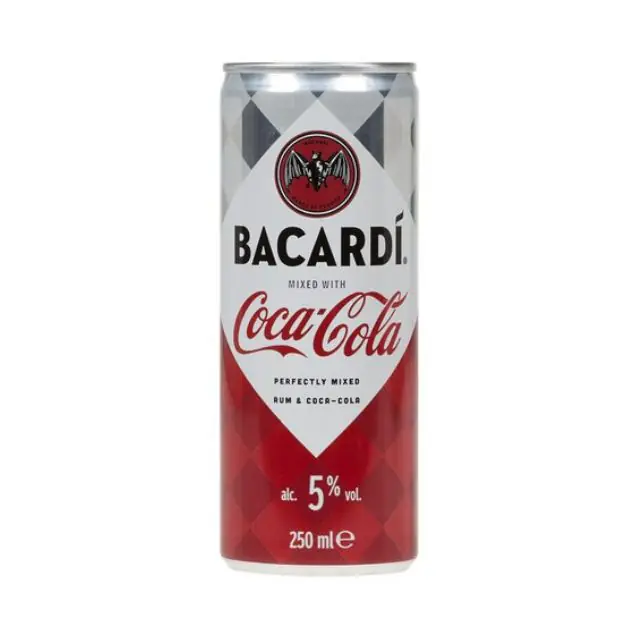 Bacardi & Coca Cola 5° 12 x 25cl Sleek Cans | Drink Saint Martin à Seraing