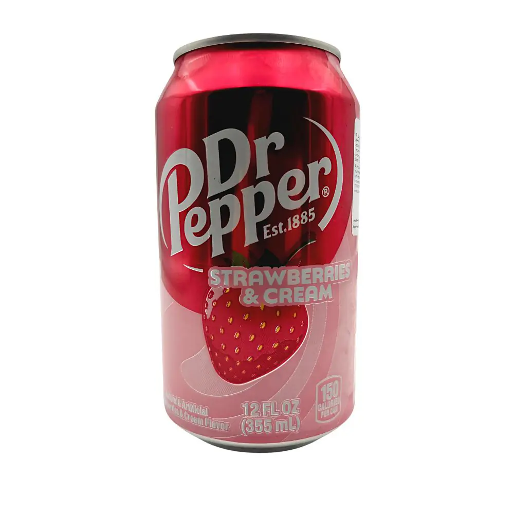 Dr Pepper Strawberry 12 x 35,5cl Fat Cans | Drink Saint Martin à Seraing