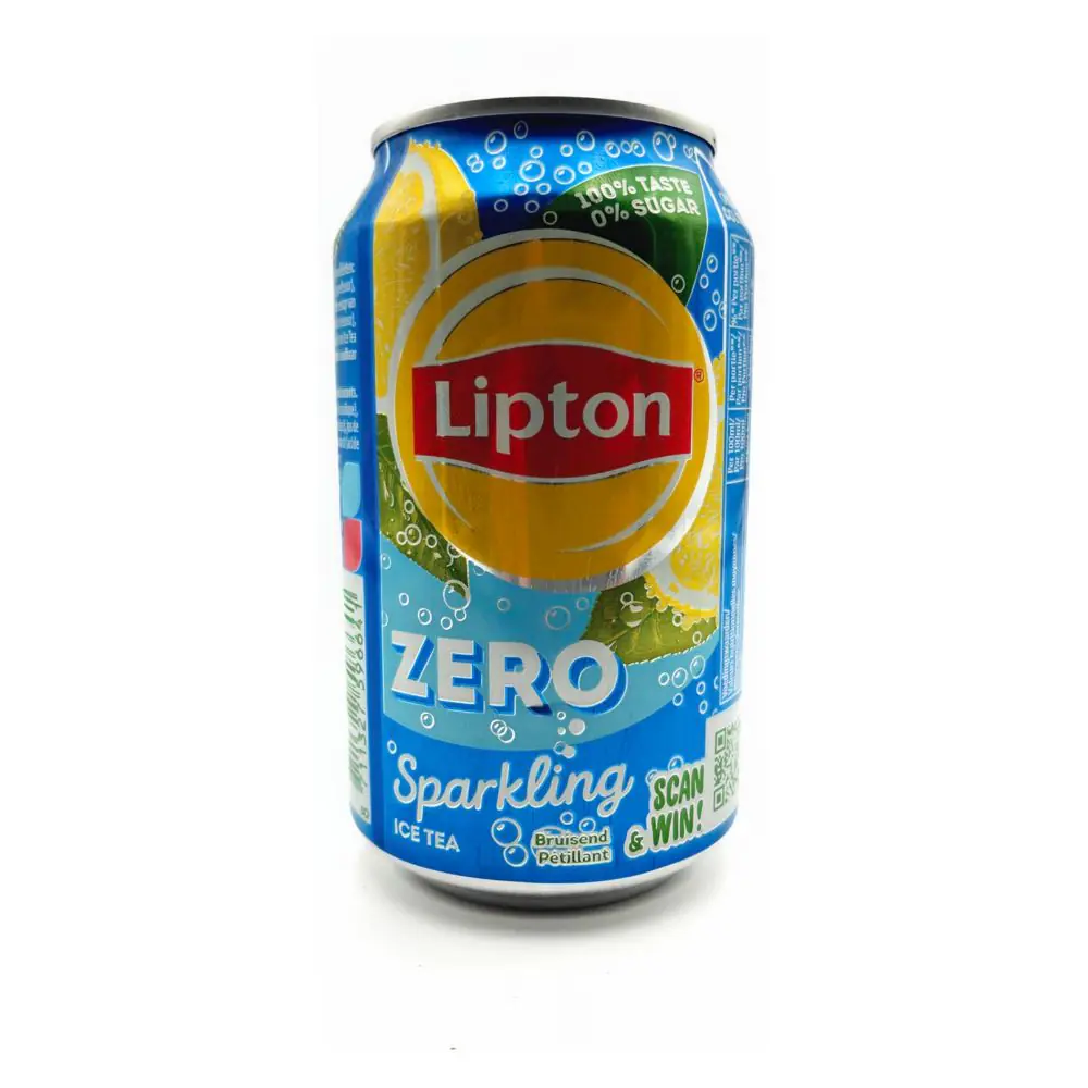 Lipton Ice Tea Sparkling Zero Sugar 24 x 33cl Fat Cans | Drink Saint Martin à Seraing