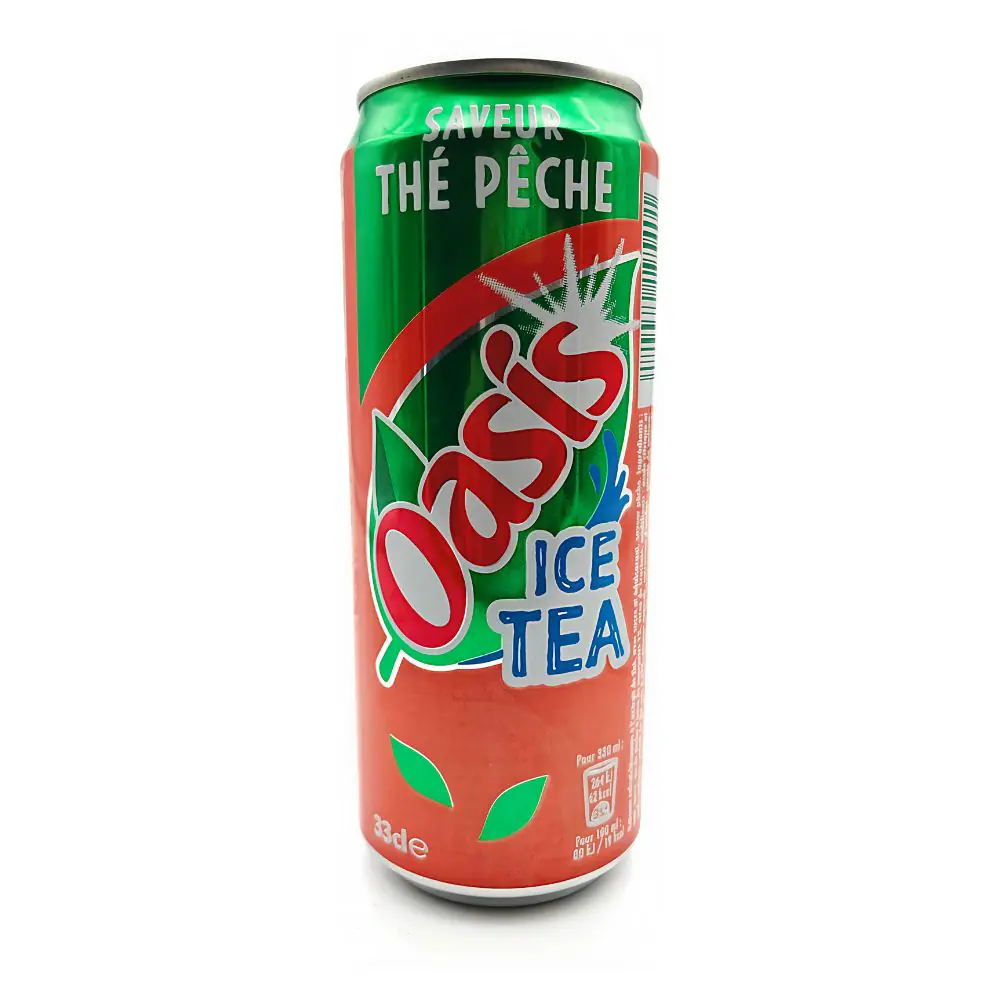 Oasis Thé Pêche 24 x 33cl Sleek Cans | Drink Saint Martin à Seraing