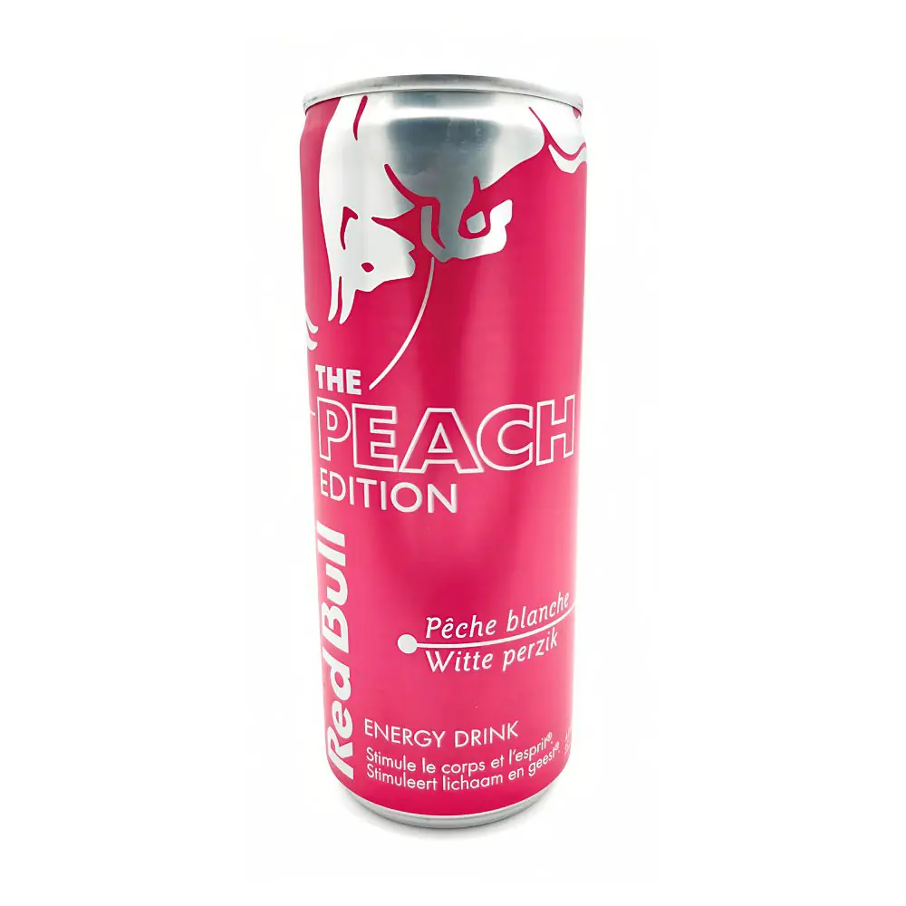 RedBull Energy Drink Summer Edition Pêche Blanche 24x250ml Sleek Cans | Drink Saint Martin