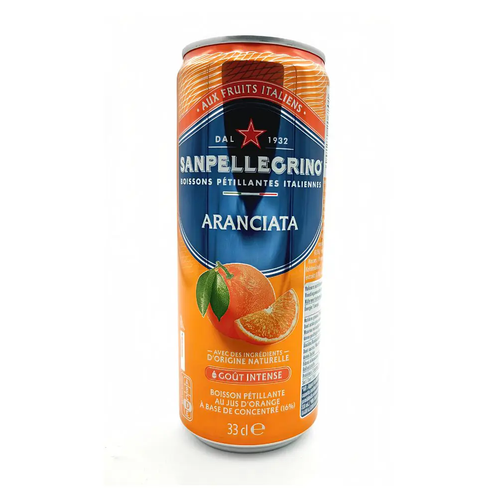 San Pellegrino Aranciata 24 x 33cl Sleek Cans | Drink Saint Martin à Seraing