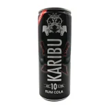 Karibu Rum & Cola 10° 12 x 25cl | Sleek Cans | Drink Saint Martin